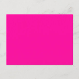 Neon Pink Solid Colour Postcard