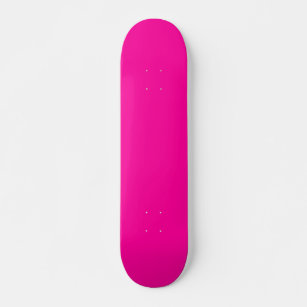 Neon Pink Solid Colour Skateboard