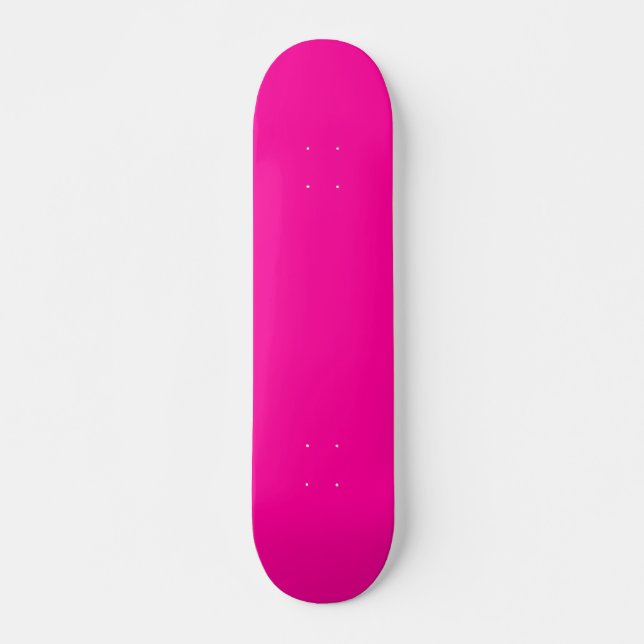 Neon Pink Solid Colour Skateboard (Front)