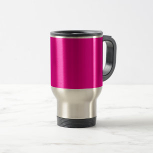 Neon Pink Solid Colour Travel Mug