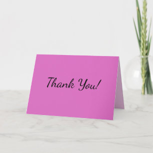 Neon Pink Thank You Card