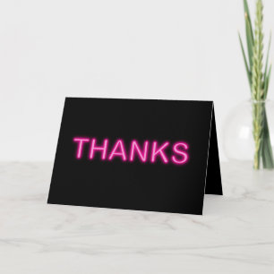 Neon Pink Thank You Note