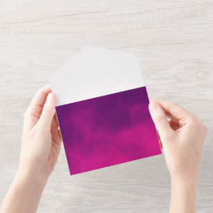 Neon Pink & Violet Smoke All-in-One Invite