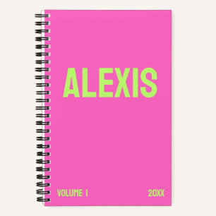 Neon Pink Year & Volume Journal
