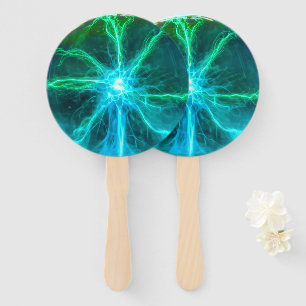 Neon Plasma Ball Electric Party  Hand Fan