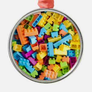 Neon Plastic Building Blocks Metal Tree Decoration