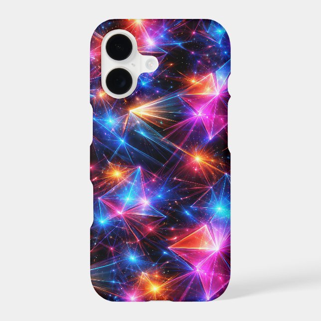 Neon Polygon Abstract with Explosions (Back)