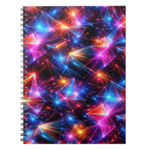 Neon Polygon Abstract with Explosions Notebook