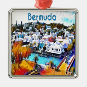 Neon Pop Art Bermuda Metal Tree Decoration