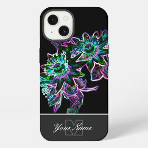 Neon-Pop-Art blossom macro with Monogram! iPhone 13 Case