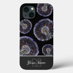 Neon-Pop-Art dandelion blowball with Monogram! Cas iPhone 13 Case