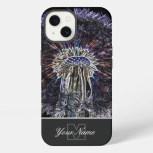 Neon-Pop-Art dandelion blowball with Monogram! iPhone 13 Case