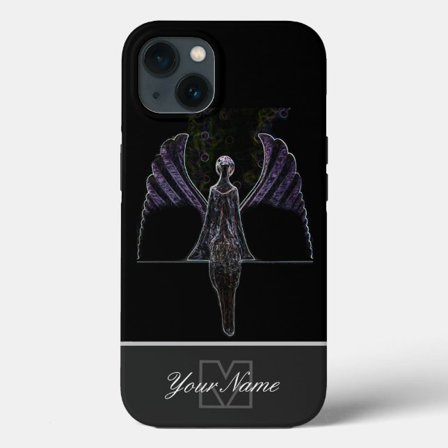 Neon-Pop-Art dreaming angel Monogram! Case-Mate iPhone Case (Back)