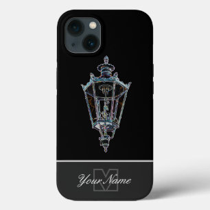 Neon-Pop-Art old gas lantern with Monogram! iPhone 13 Case