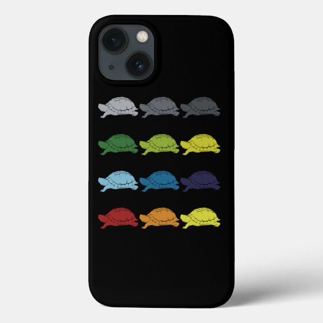 Neon Pop Art Retro Turtle Animal Gift Idea Case-Mate iPhone Case (Back)