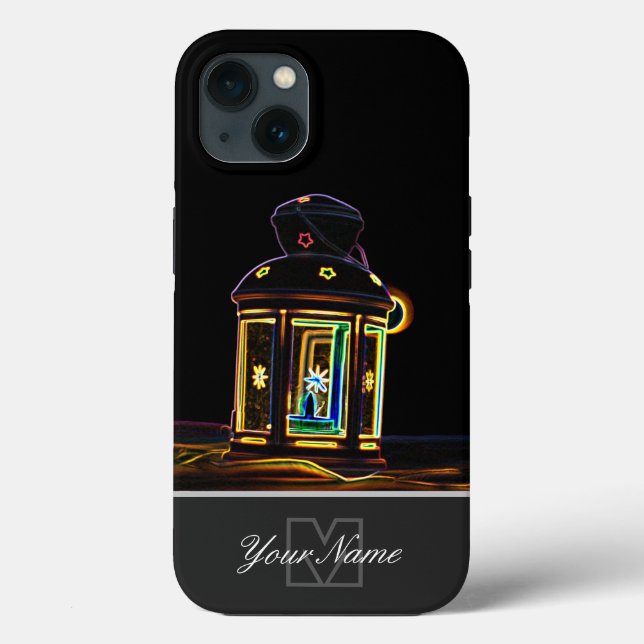 Neon-Pop-Art romantic candle light with Monogram! Case-Mate iPhone Case (Back)