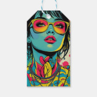 Neon Pop Diva Portrait – Bold & Vibrant Retro Art