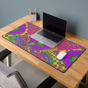 Neon Pop Paper Psychedelic Desk Mat