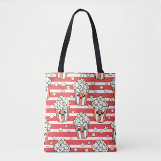 Neon Popcorn Kids Pattern Tote Bag