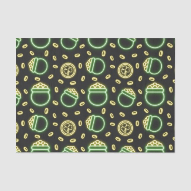 Neon Pot Of Luck Tissue Paper (Front)