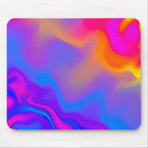 Neon Psychedelic Fluid Colour Mouse Pad