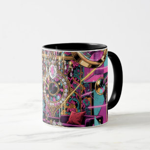 Neon Psychedelic Luxury Lounge Art Mug