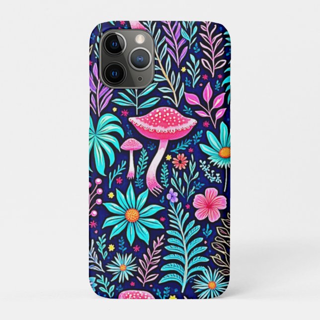 Neon Psychedelic Mushroom Forest Dream Case-Mate iPhone Case (Back)