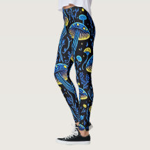Neon Psychedelic Mushroom Leggings