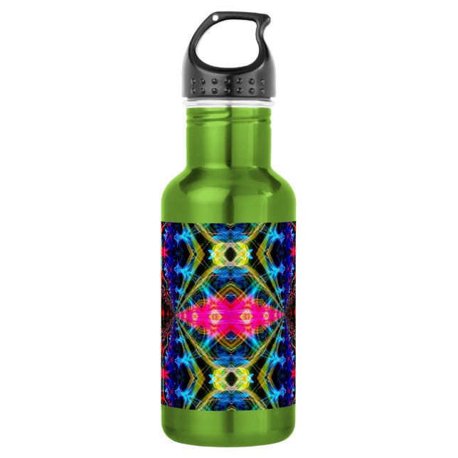 Neon Psychedelic Water Bottle 1 (Front)