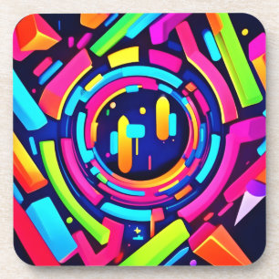 Neon Pulse: A Digital Symphony Coaster
