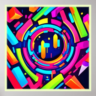 Neon Pulse: A Digital Symphony Poster