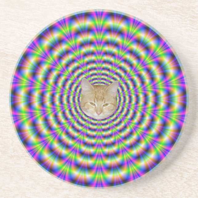 Neon Pulse Coaster + cat (Front)