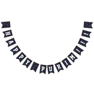Neon Purim Bunting