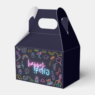 Neon Purim Favour Box