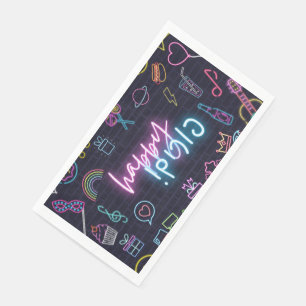 Neon Purim Napkin