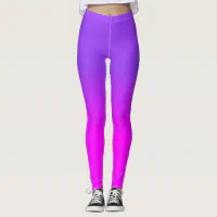 Neon Green and Neon Yellow Ombré Shade Color Fade Leggings by