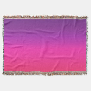 Neon Purple and pink ombre abstract design Throw Blanket