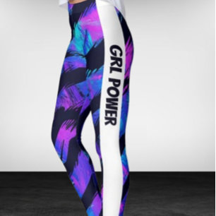 Neon Purple Animal GRL Power Leggings