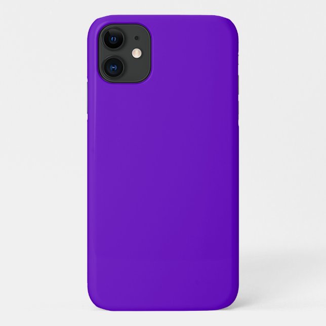 Neon Purple Solid Colour Blank Case-Mate iPhone Case (Back)