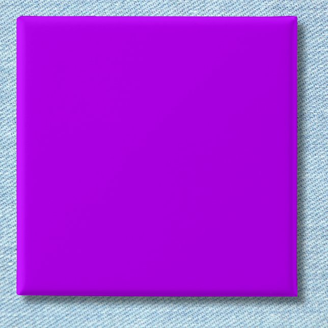 Neon Purple Solid Colour | Classic 15 Cm Square Badge (Creator Uploaded)