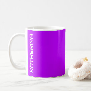 Neon Purple Solid Colour   Classic Personalised  Coffee Mug