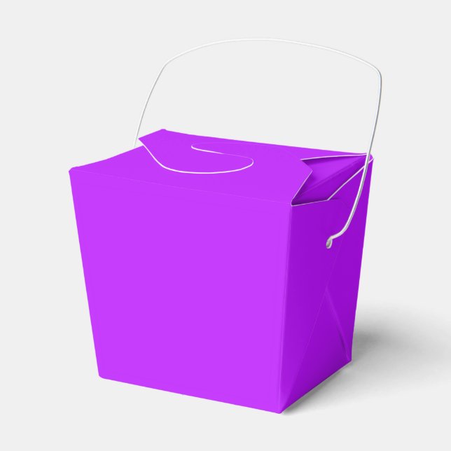 Neon Purple Take Out Favour Box (Front Side)