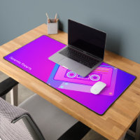 Neon Purple Vaporwave Aesthetic 90s Custom Name