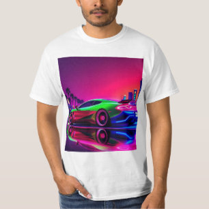 **Neon Racer T-Shirt – 80s Retro-Futuristic Sports