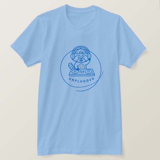 Neon Racoon DJ T-Shirt (Design Front)