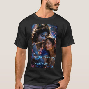 Neon Radha Krishna Divine Love Cyberpunk Graphic T-Shirt