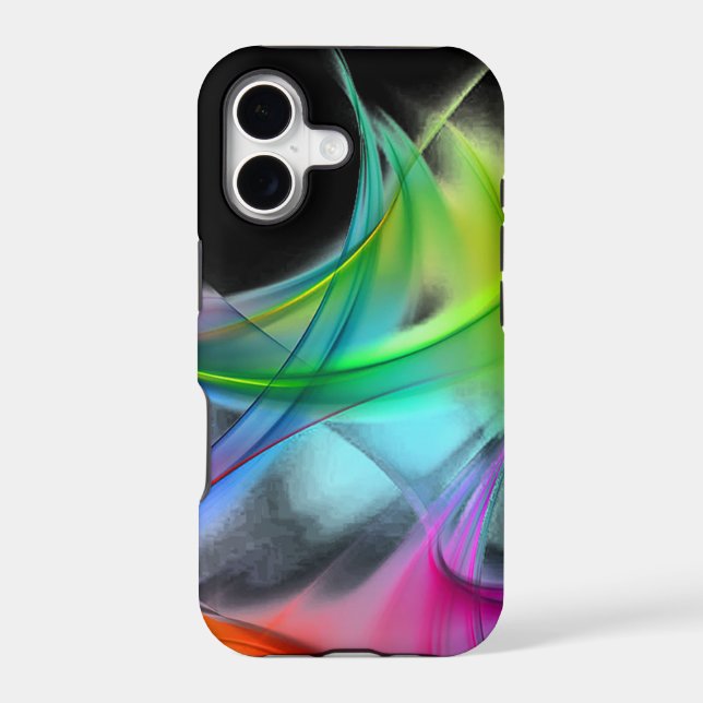 Neon Rainbow Abstract Design (Back)