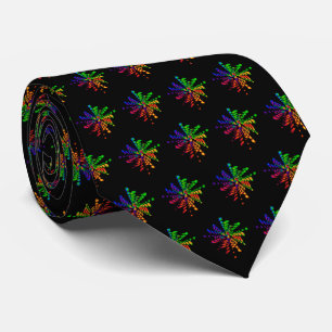 Neon Rainbow Art Tie