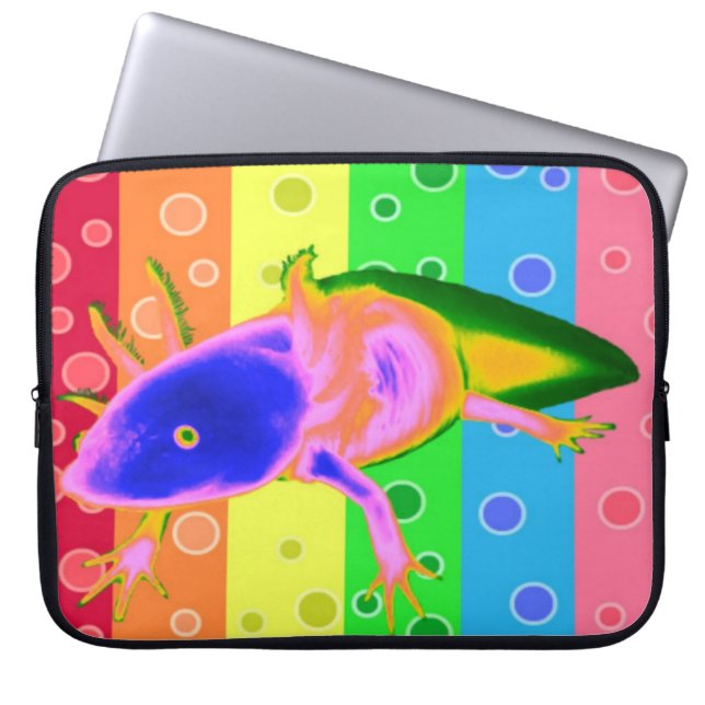 Neon Rainbow Axolotl case (Front)