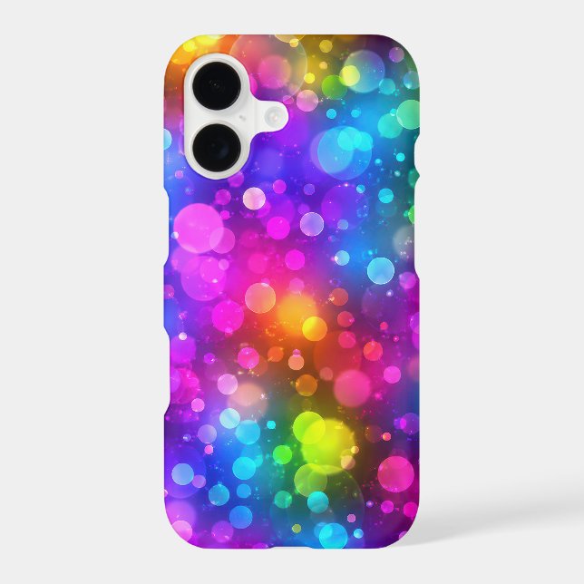 Neon Rainbow Bokeh Lights Abstract (Back)